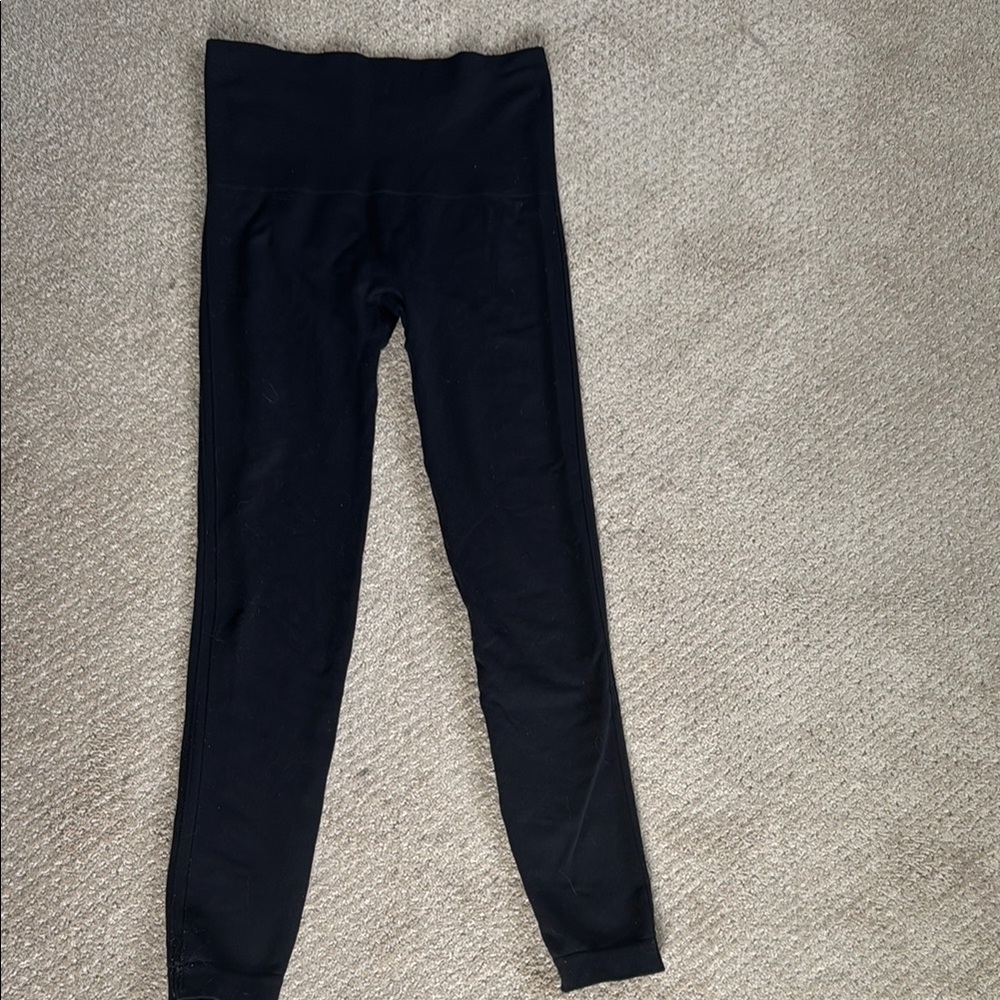 SPANX Black Leggings High-Waisted Stretchy Fit